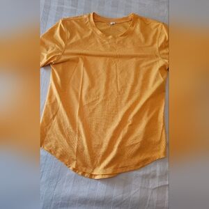 lululemon athletica Yellow Short Sleeve Tee